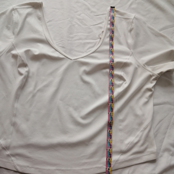 Lululemon Align T-shirt Short Sleeve Cropped White Top Large - Picture 13 of 14
